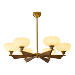 Elara Bloom Chandelier – Modern Brass & Glass Pendant Light