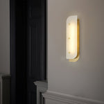 Elaris Alabaster Wall Sconce in Gold or Black Finish