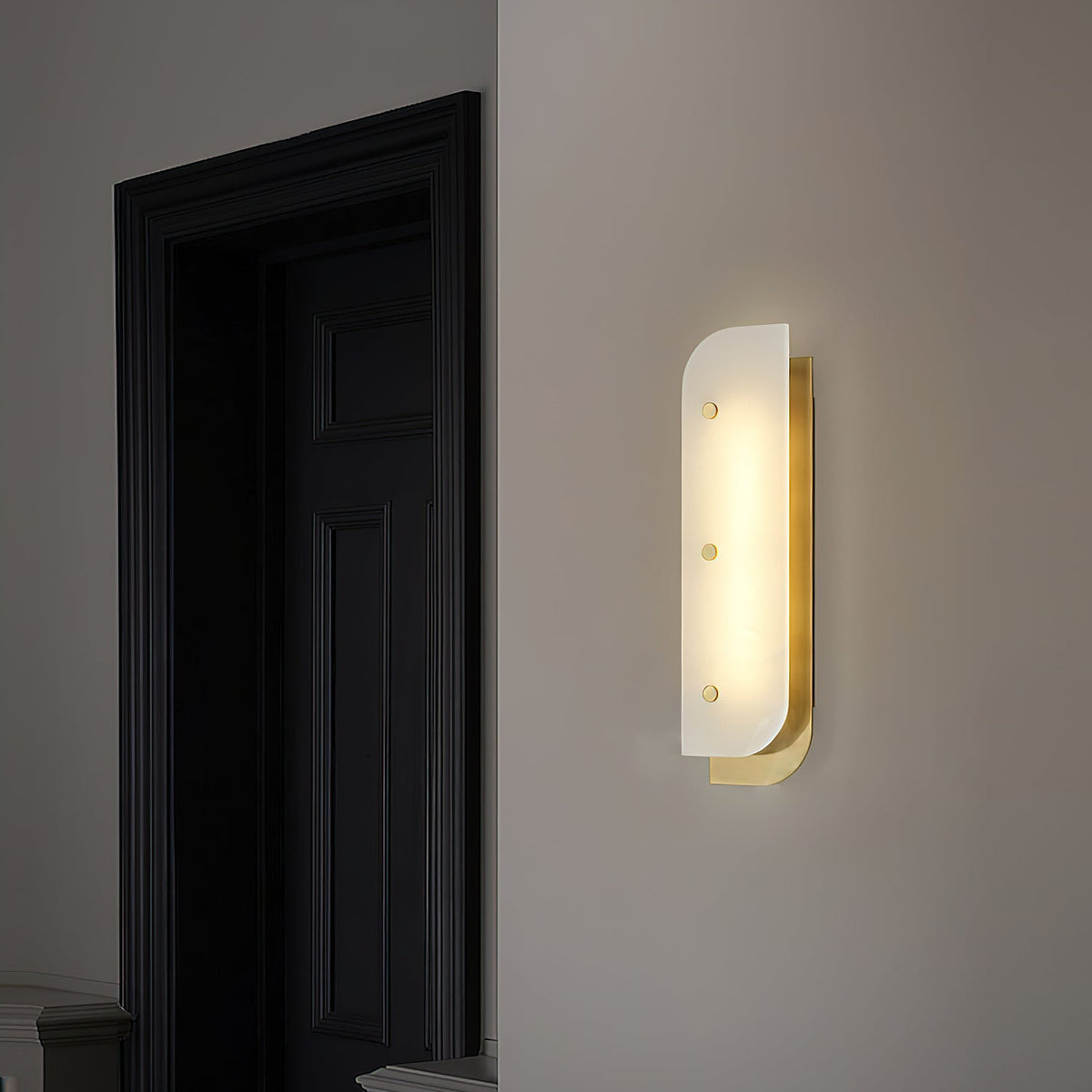 Elaris Alabaster Wall Sconce in Gold or Black Finish