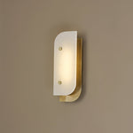 Elaris Alabaster Wall Sconce in Gold or Black Finish