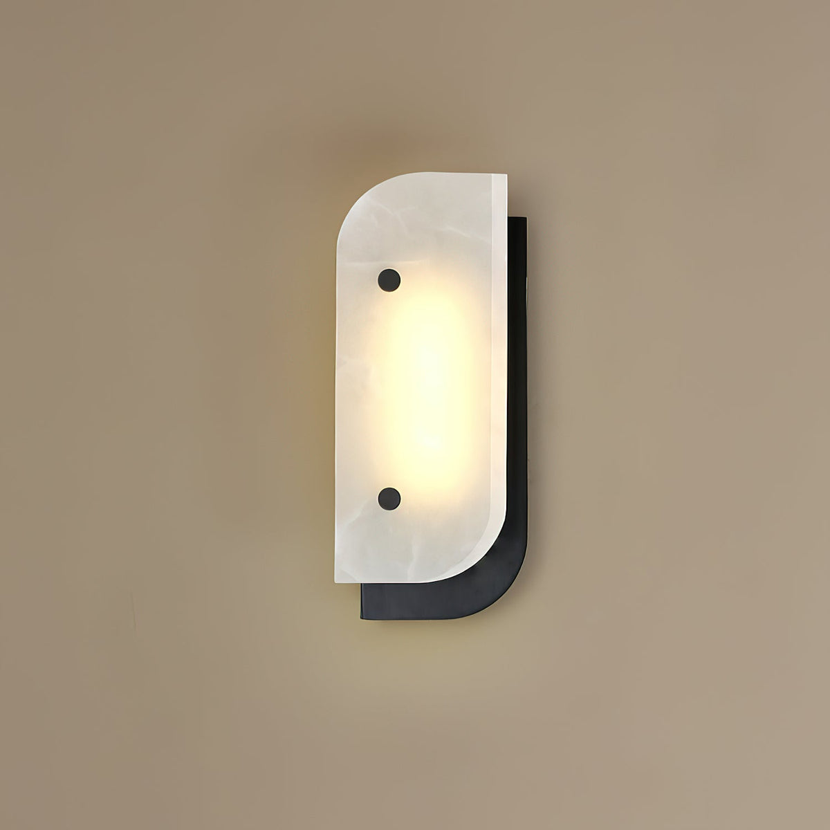 Elaris Alabaster Wall Sconce in Gold or Black Finish