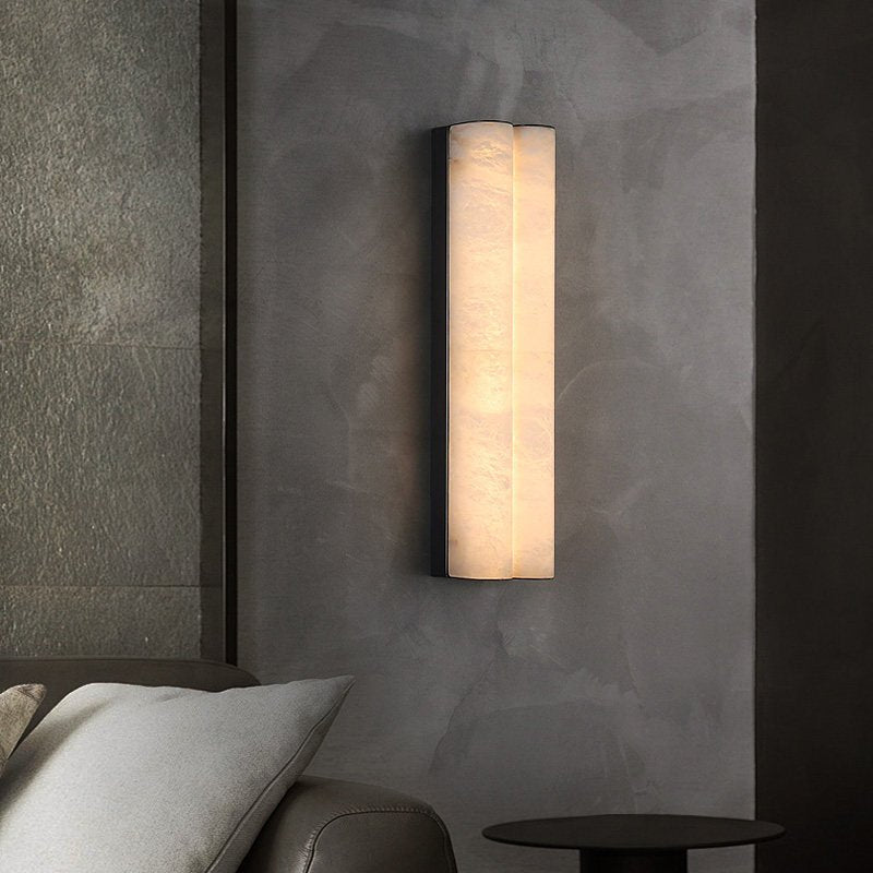 Elaris Alabaster Column Wall Sconce — Modern LED Wall Light
