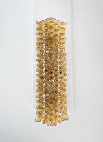 Elegant Amber Murano Poliedri Glass Chandelier