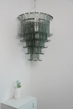 Elegant Leaf Shaped Murano Glass Chandelier