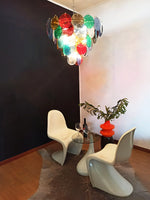 Elegant Murano Disc Multicolored Chandelier
