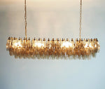 Elegant Smoked Murano Poliedri Glass Chandelier
