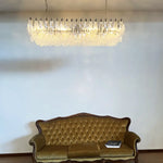 Elegant Transparent Murano Poliedri Glass Chandelier