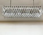 Elegant Transparent Murano Poliedri Glass Chandelier