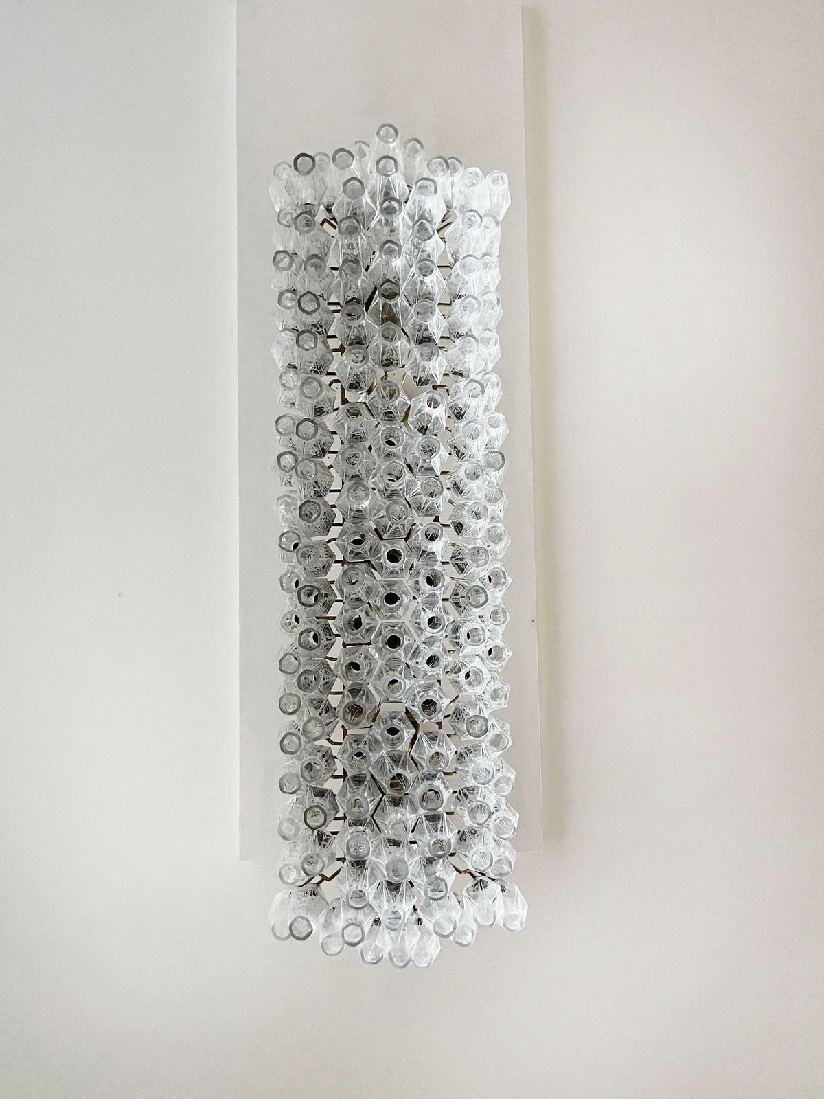 Elegant Transparent Murano Poliedri Glass Chandelier