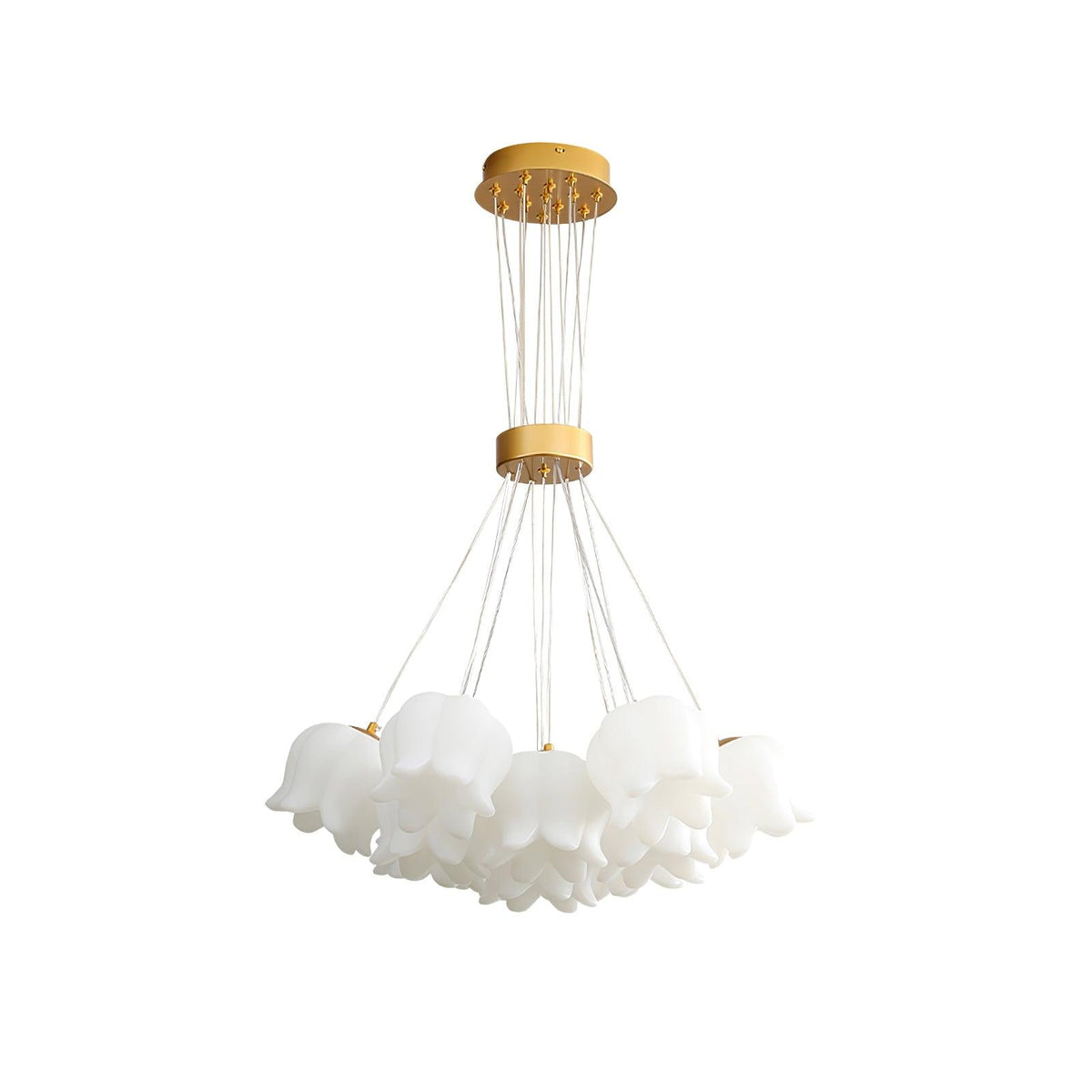Floral Petal Pendant Light – Modern Gold Designer Hanging Lamp for Dining Room & Bedroom