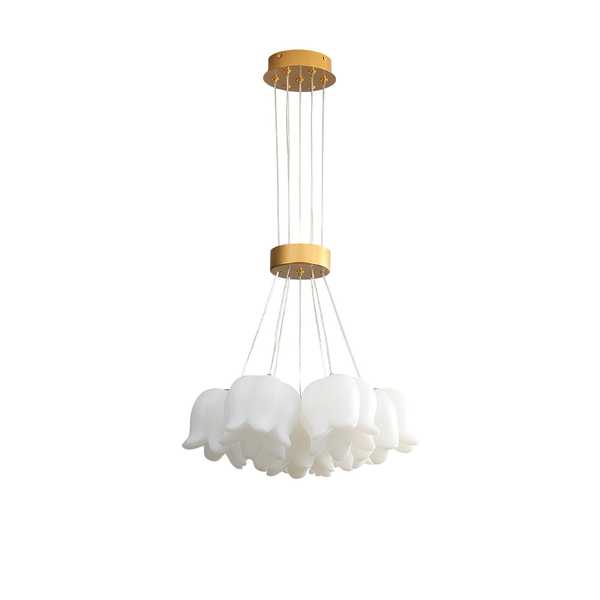 Floral Petal Pendant Light – Modern Gold Designer Hanging Lamp for Dining Room & Bedroom