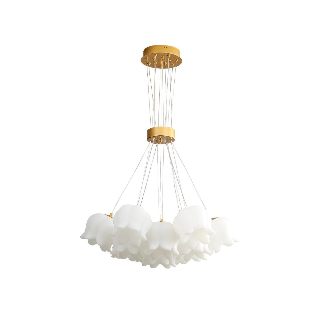 Floral Petal Pendant Light – Modern Gold Designer Hanging Lamp for Dining Room & Bedroom