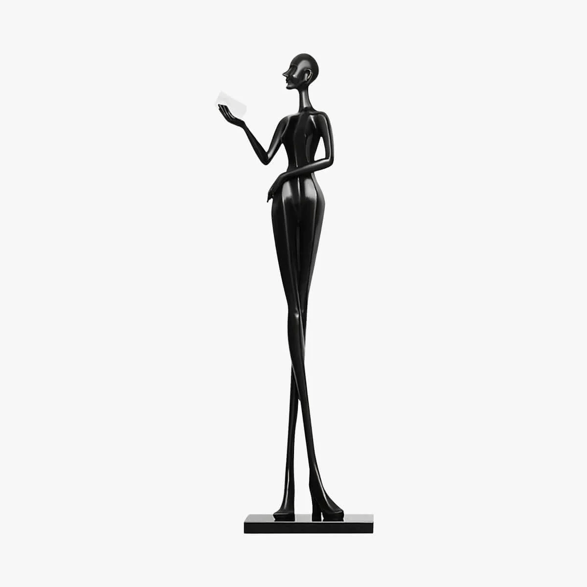 Elegant Lady Sculpture Ornaments – Modern Black Figurine for Living Room, Bedroom, and Office Décor