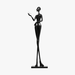 Elegant Lady Sculpture Ornaments – Modern Black Figurine for Living Room, Bedroom, and Office Décor