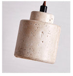 Elemental Travertine Mini Pendant Light in Natural Stone