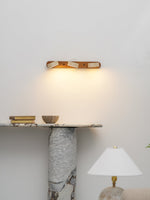 Travertine Duo Wall Sconce — Natural Stone LED Wall Light