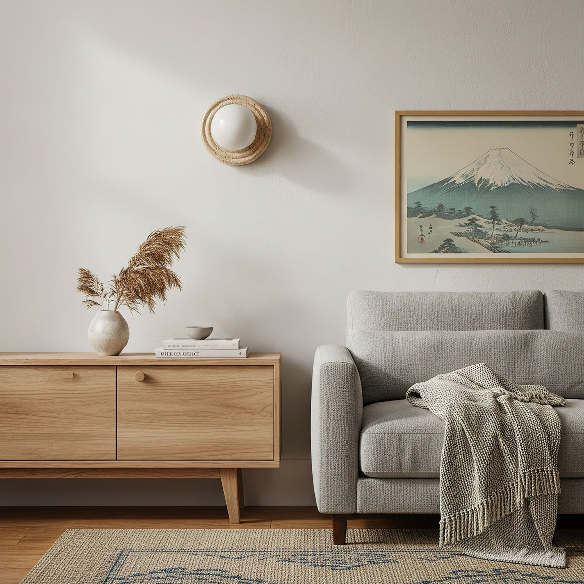 Elira Wall Sconce in Yellow Travertine with Opal Glass Shade