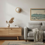 Elira Wall Sconce in Yellow Travertine with Opal Glass Shade