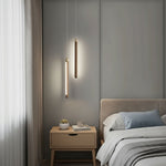 Elksdut Modern Walnut Wood LED Pendant Light for Kitchen Island and Dining Room