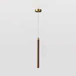 Elksdut Modern Walnut Wood LED Pendant Light for Kitchen Island and Dining Room