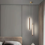 Elksdut Modern Walnut Wood LED Pendant Light for Kitchen Island and Dining Room