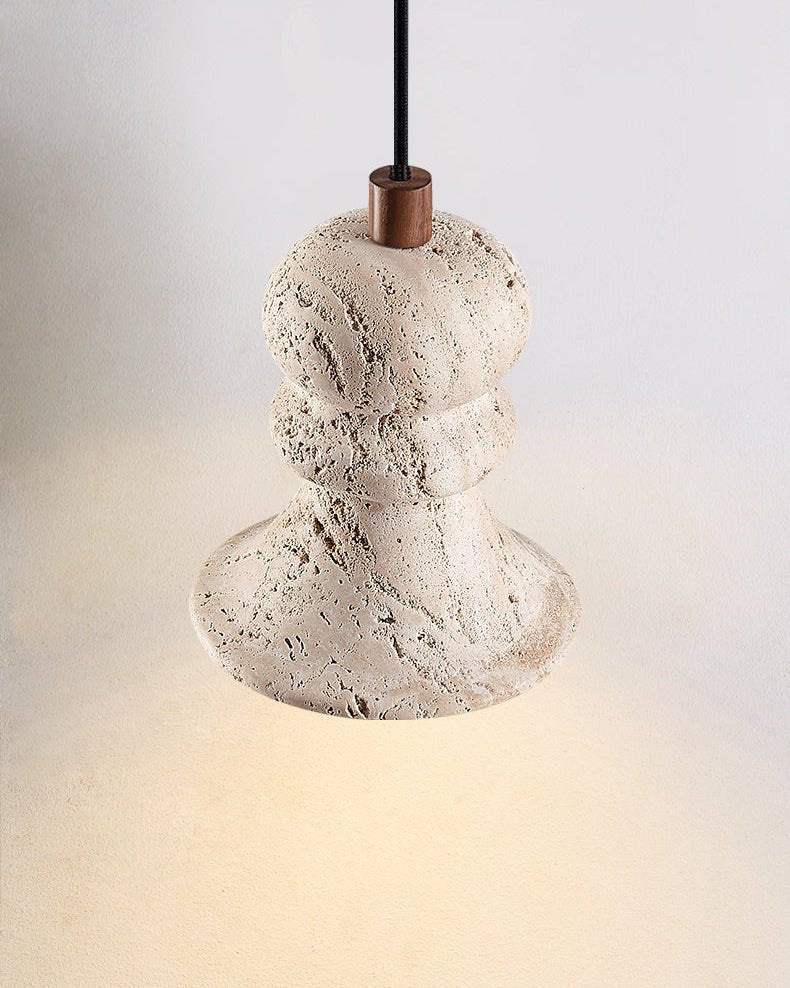 Ellian Travertine Pendant Light – Sculptural Modern Hanging Lamp for Dining & Kitchen