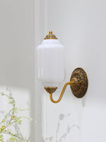Elliot Glass Wall Sconce in Brass for Modern Interiors