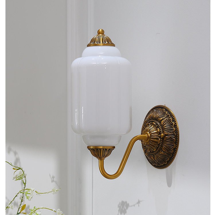 Elliot Glass Wall Sconce in Brass for Modern Interiors