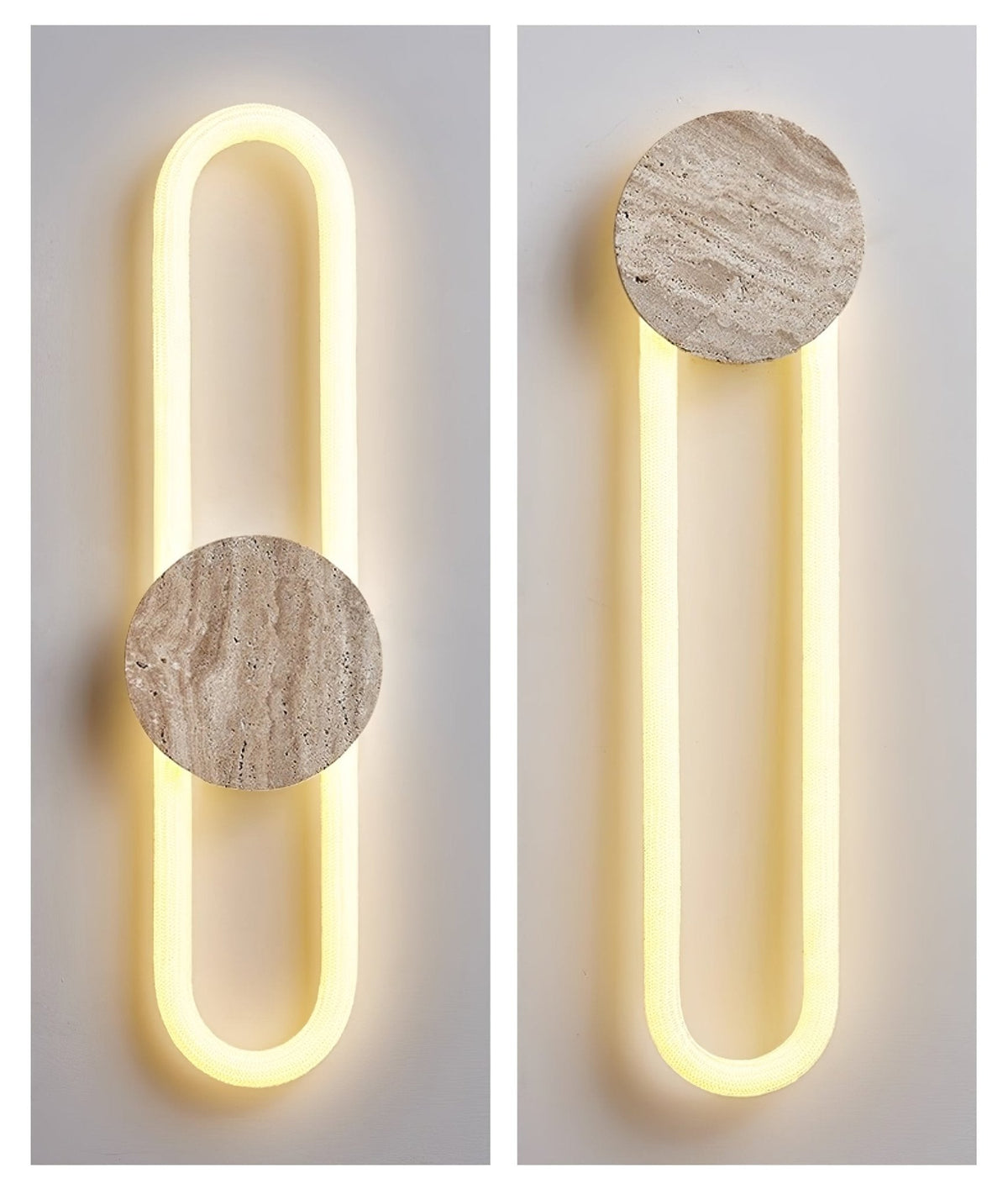 Eloen Travertine LED Wall Sconce – Modern Minimalist Stone Light