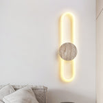 Eloen Travertine LED Wall Sconce – Modern Minimalist Stone Light