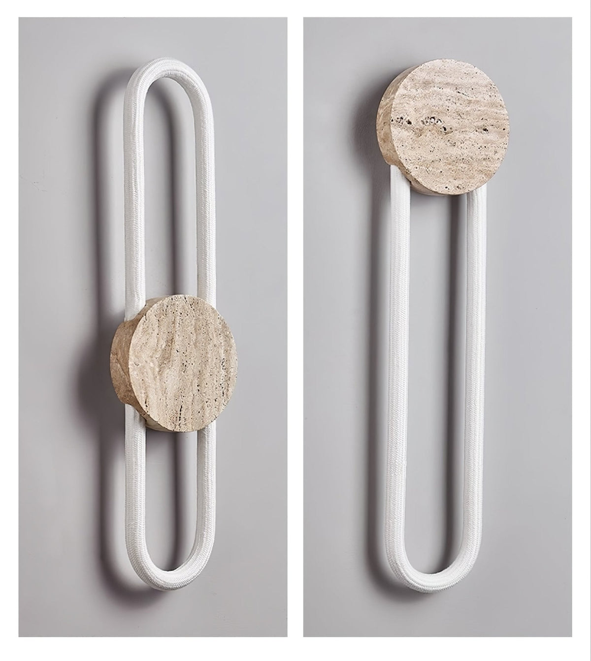 Eloen Travertine LED Wall Sconce – Modern Minimalist Stone Light