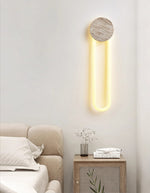 Eloen Travertine LED Wall Sconce – Modern Minimalist Stone Light