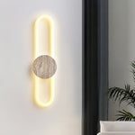 Eloen Travertine LED Wall Sconce – Modern Minimalist Stone Light