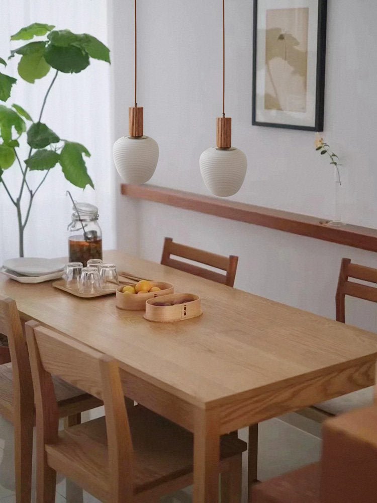 Elowen Fluted Opal Pendant Light – Modern Nordic Designer Hanging Lamp