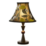Elowen Bloom Embroidered Table Lamp with Walnut Base