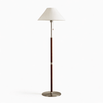 Elowen Classic Floor Lamp – Modern Wood & Fabric Standing Light for Living Room