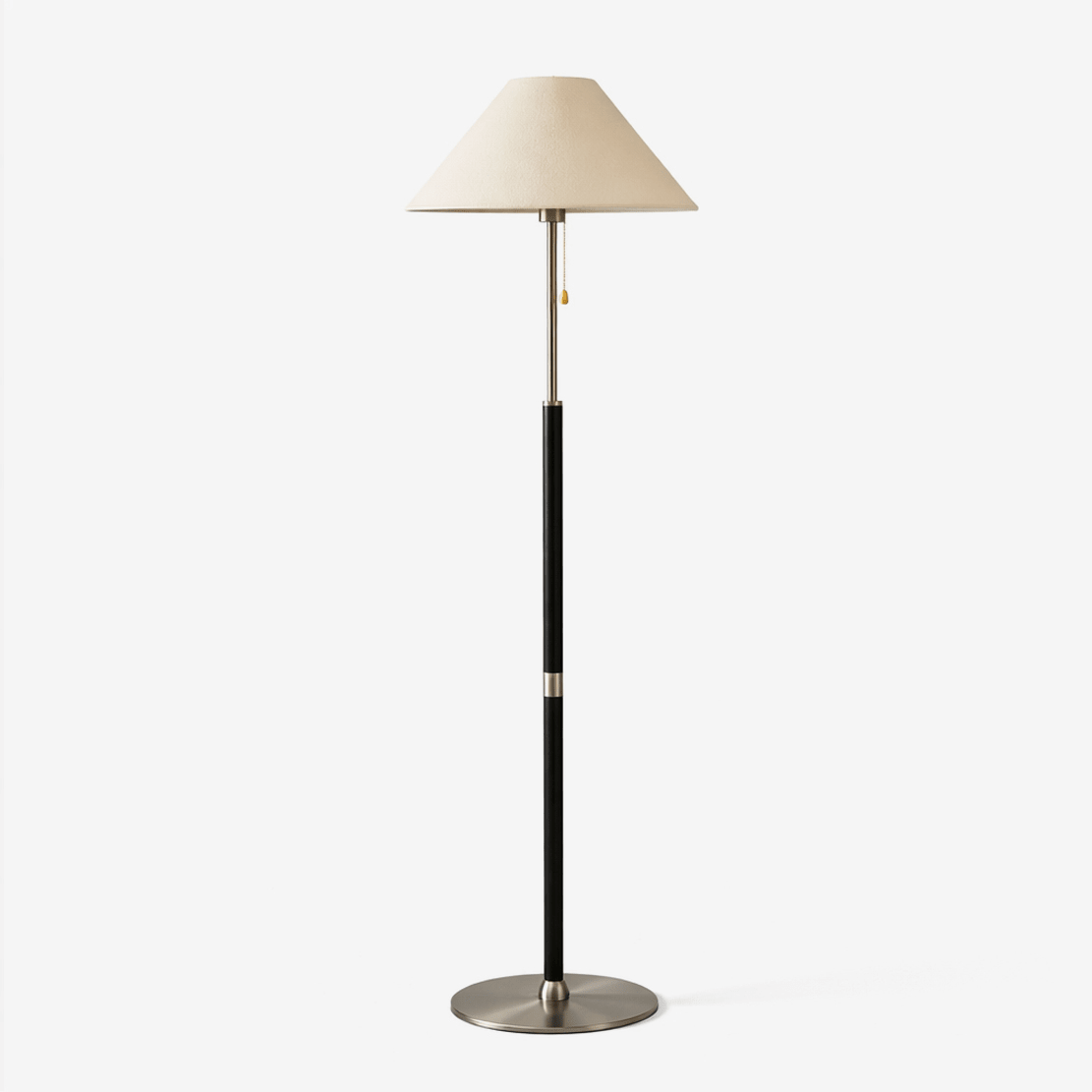 Elowen Classic Floor Lamp – Modern Wood & Fabric Standing Light for Living Room