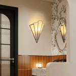Elowen Deco Wall Sconce – Art Deco Opal Glass & Metal Lighting