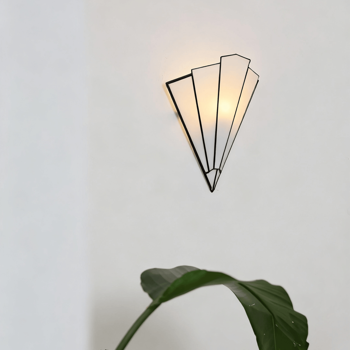 Elowen Deco Wall Sconce – Art Deco Opal Glass & Metal Lighting