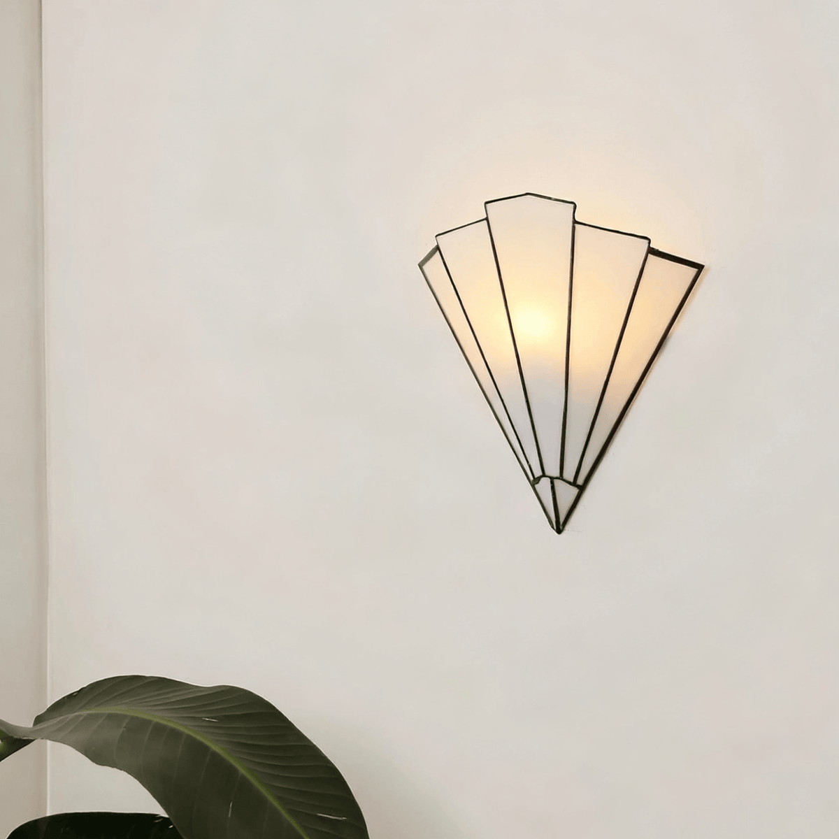 Elowen Deco Wall Sconce – Art Deco Opal Glass & Metal Lighting