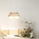 Elowen Travertine Pendant Light — Natural Stone & Glass