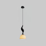 Elowen Twisted Wood Pendant Light – Sculptural Designer Ceiling Lamp