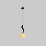 Elowen Twisted Wood Pendant Light – Sculptural Designer Ceiling Lamp