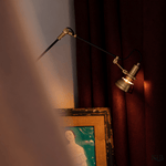 Elowen Wood Wall Lamp – Modern Swing Arm Sconce with Brass Accents