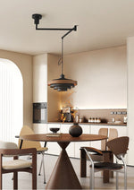 Elric Layered Metal & Wood Pendant Light for Modern Interiors