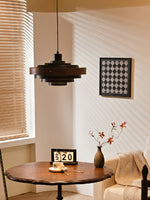 Elric Layered Metal & Wood Pendant Light for Modern Interiors