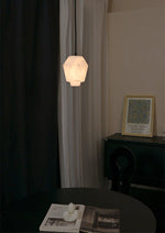 Elvian Natural Alabaster Pendant Light with Brass Accents