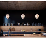Elvian Natural Alabaster Pendant Light with Brass Accents