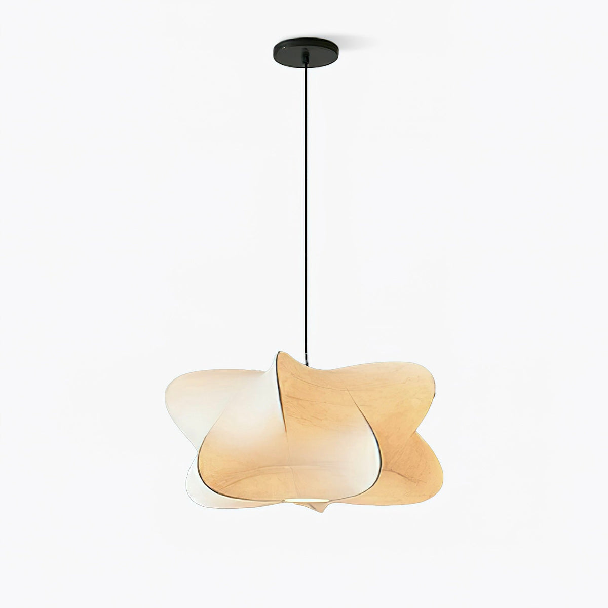 Elysia Silk Cocoon Pendant Light – Modern White Designer Hanging Lamp