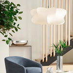 Elysia Silk Cocoon Pendant Light – Modern White Designer Hanging Lamp